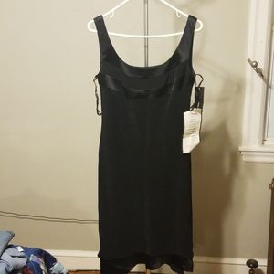 3/4 lenth black dress